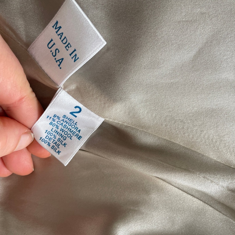 Teresa‎ Crowninshield Wool Cashmere Angora Silk Jacket Black Size 2 - Picture 8 of 14